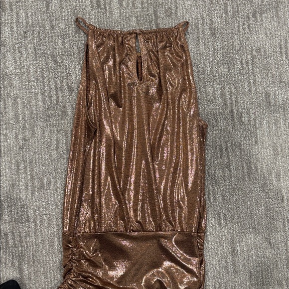 White House Black Market Shimmering Copper Top - Picture 3 of 4